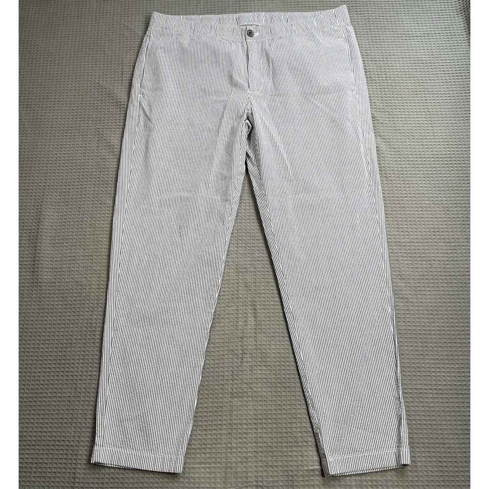Bonobos Seersucker Stripe Trouser Pants XL Mens Drawstring Slim